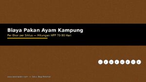 Biaya Pakan Ayam Kampung per Ekor per Siklus (Hitungan)