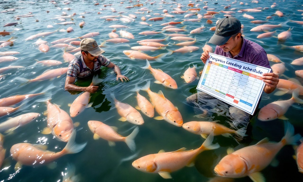 Ilustrasi Frekuensi Pakan Ikan Patin — solusi bagi peternak Indonesia