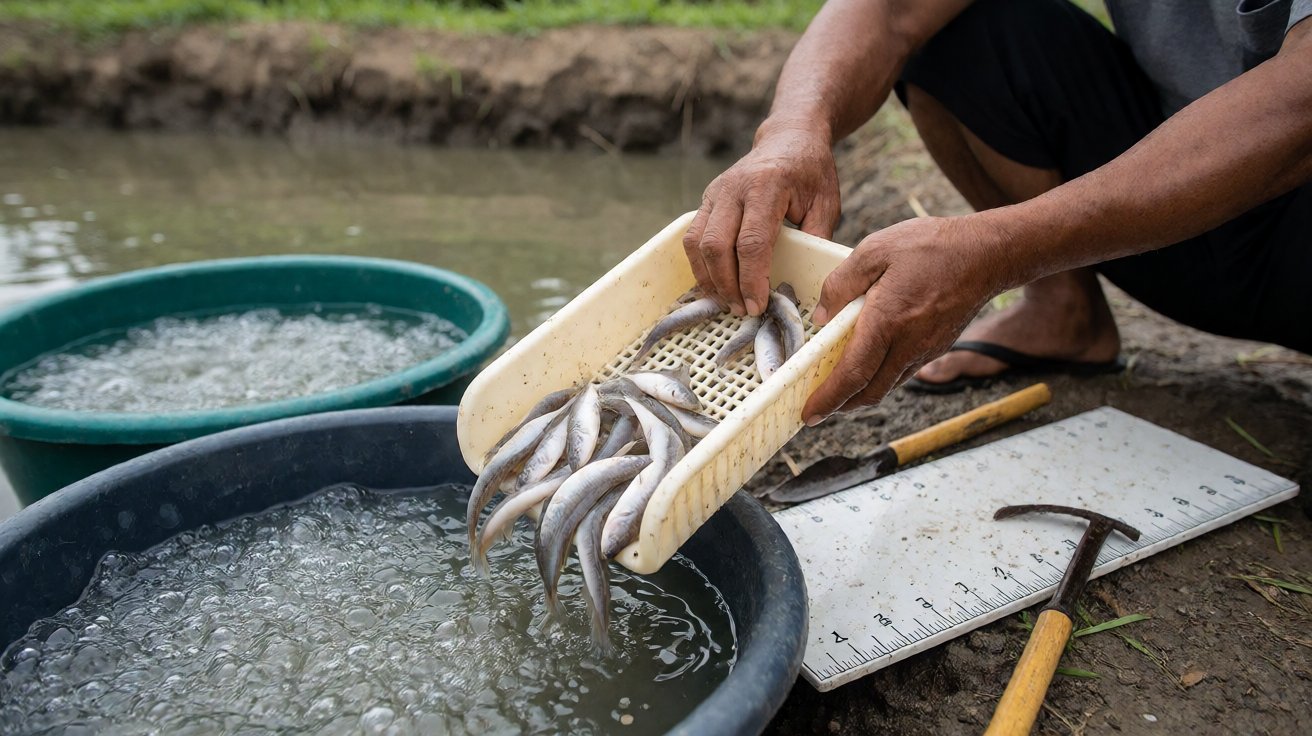 Grading Ikan Nila: Teknik Sortir Ukuran untuk Panen Seragam dan Harga Lebih Tinggi