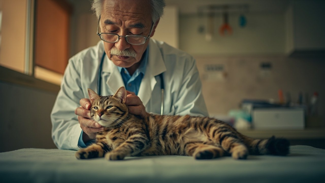 Kucing Keringanan Kepala Lesu Tidak Aktif