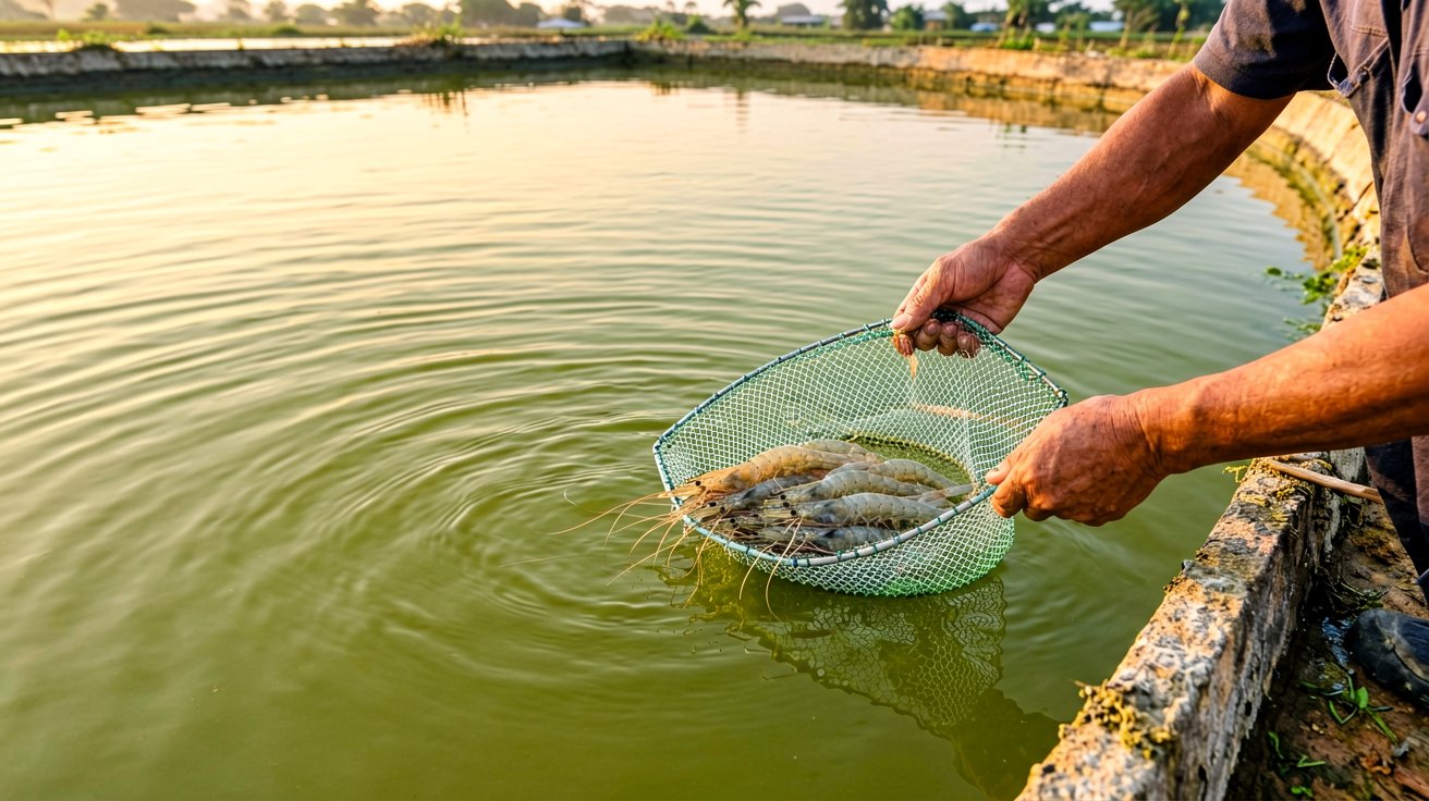 Udang Vaname Tubuh Kebiruan dan Pertumbuhan Lambat: Tanda Penyakit